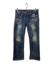 RED PEPPER（レッドペッパ）の古着「スタッズフレアデニムパンツ」｜インディゴ