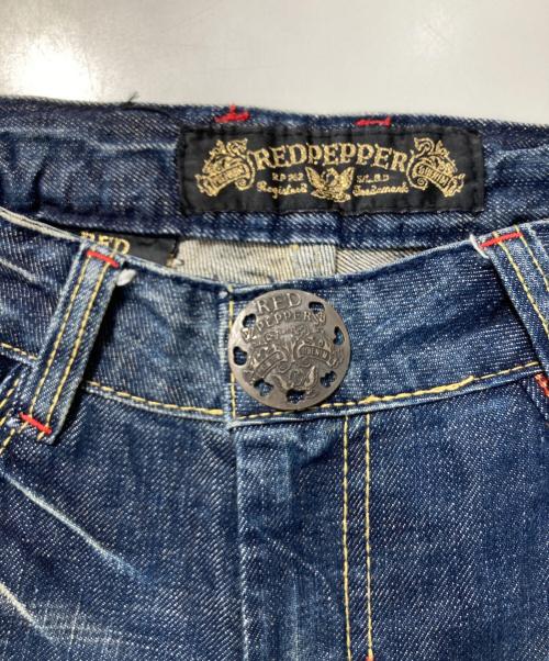 RED PEPPER（レッドペッパ）RED PEPPER (レッドペッパ) スタッズフレアデニムパンツ インディゴ サイズ:W30の古着・服飾アイテム