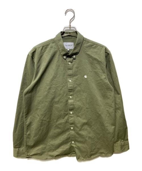 Carhartt WIP（カーハート ワーク イン プログレス）CARHARTT WIP (カーハート ワークインプログレス) L/S Madison Shirt カーキ サイズ:XLの古着・服飾アイテム