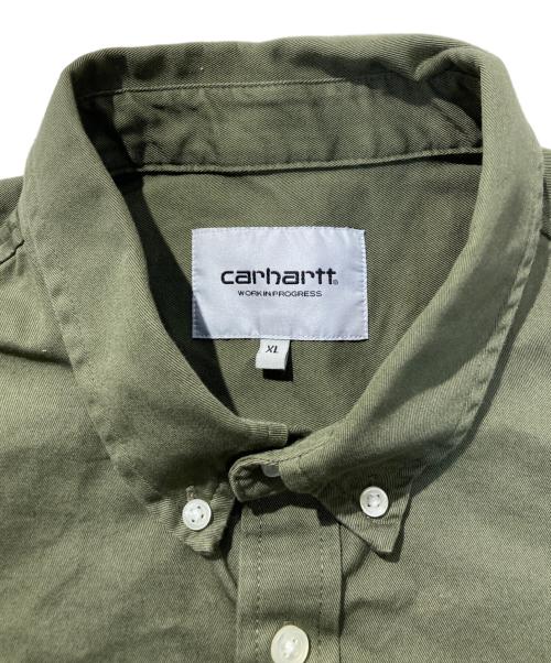 Carhartt WIP（カーハート ワーク イン プログレス）CARHARTT WIP (カーハート ワークインプログレス) L/S Madison Shirt カーキ サイズ:XLの古着・服飾アイテム