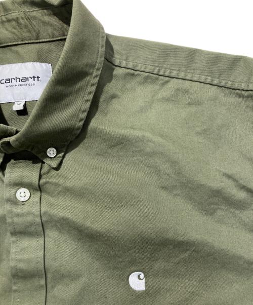 Carhartt WIP（カーハート ワーク イン プログレス）CARHARTT WIP (カーハート ワークインプログレス) L/S Madison Shirt カーキ サイズ:XLの古着・服飾アイテム