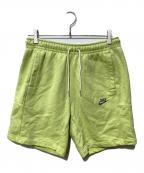 NIKEナイキ）の古着「スウェットハーフパンツ」｜黄緑