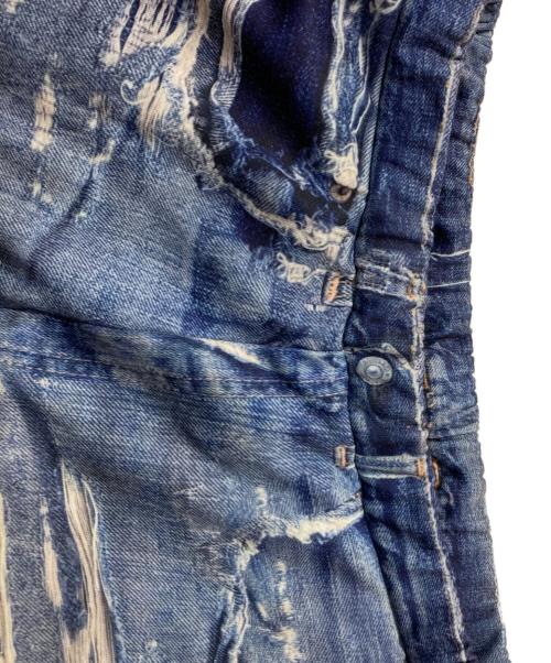 TALKING ABOUT THE ABSTRACTION（トーキング アバウト ジ アブストラクション）TALKING ABOUT THE ABSTRACTION (トーキング アバウト ジ アブストラクション) 別注 PRINT WIDE PT for ARKnets インディゴ サイズ:XLの古着・服飾アイテム