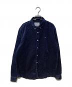 CarHarttカーハート）の古着「LS Madison Cord Shirt」｜ネイビー