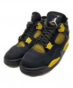 NIKEナイキ）の古着「AIR JORDAN 4 RETRO」｜BLACK/WHITE-TOUR YEL