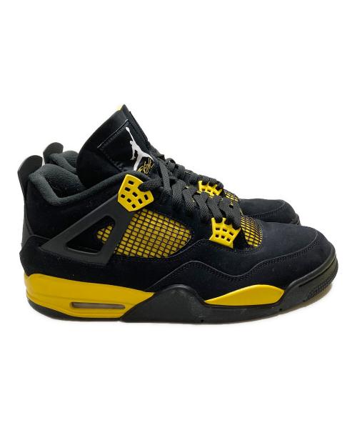 NIKE（ナイキ）NIKE (ナイキ) AIR JORDAN 4 RETRO BLACK/WHITE-TOUR YELLOW サイズ:30の古着・服飾アイテム