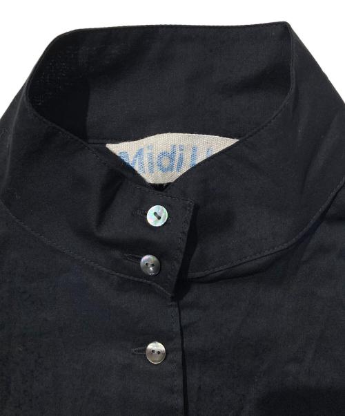 Midi-Umi（ミディウミ）Midi-Umi (ミディウミ) シアーシャツ ブラック サイズ:FREEの古着・服飾アイテム