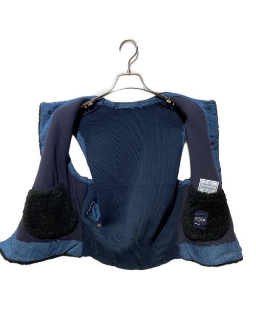 45R（フォーティファイブ・アール）45R (フォーティファイブ・アール) ボア×USモーのベスト インディゴ サイズ:FREEの古着・服飾アイテム