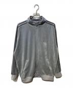 adidasアディダス）の古着「ベロアトラックジャケット」｜グレー