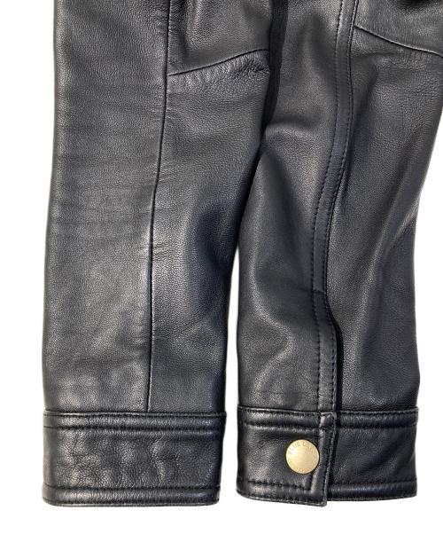 BLUE LABEL CRESTBRIDGE（ブルーレーベルクレストブリッジ）BLUE LABEL CRESTBRIDGE (ブルーレーベルクレストブリッジ) シングルライダースジャケット ブラック サイズ:SIZE38の古着・服飾アイテム