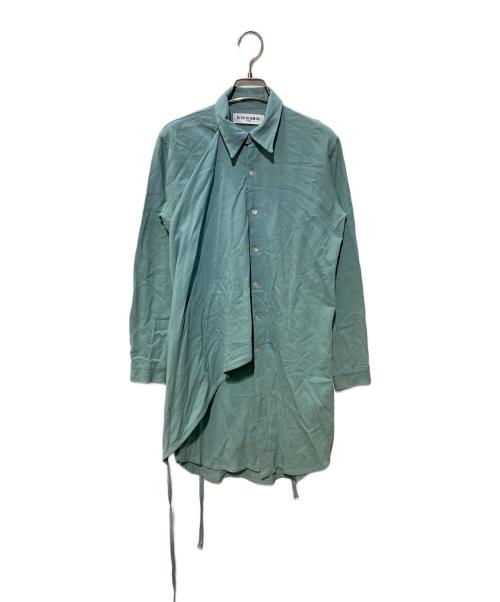 KISHIDAMIKI（キシダミキ）KISHIDAMIKI (キシダミキ) デザインシャツワンピース ブルー サイズ:FREEの古着・服飾アイテム