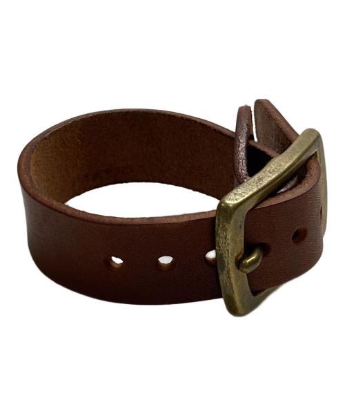 RED MOON（レッドムーン）RED MOON (レッドムーン) レザーバングル ブラウンの古着・服飾アイテム