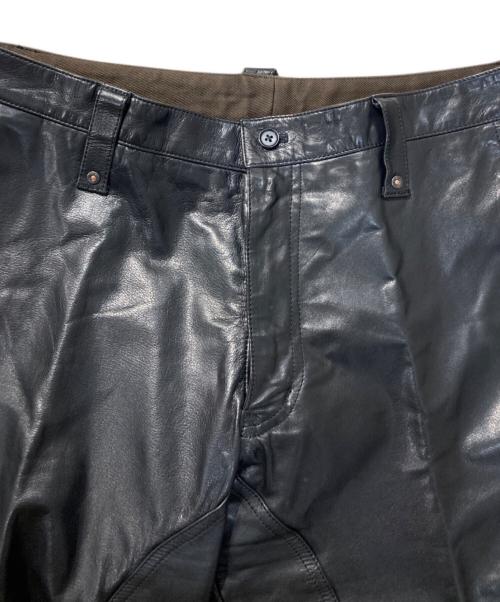 JOSEPH ABBOUD（ジョセフアブード）JOSEPH ABBOUD (ジョセフアブード) カウレザーパンツ ブラック サイズ:SIZE 36の古着・服飾アイテム