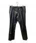 JOSEPH ABBOUD（ジョセフアブード）の古着「カウレザーパンツ」｜ブラック