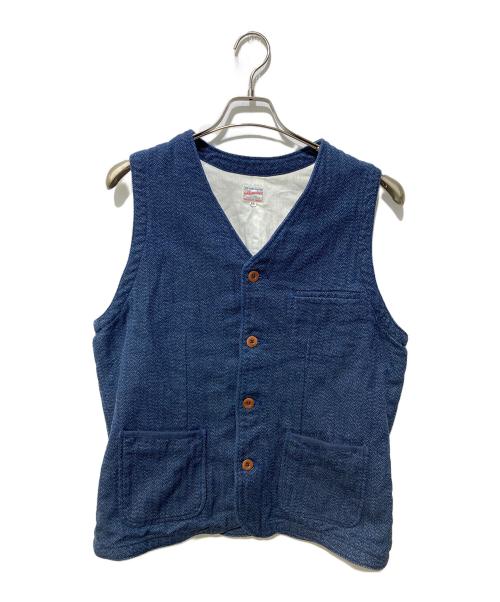MOMOTARO JEANS（桃太郎ジーンズ）MOMOTARO JEANS (桃太郎ジーンズ) インディゴベスト インディゴ サイズ:44の古着・服飾アイテム