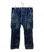 MOMOTARO JEANS桃太郎ジーンズ）の古着「GTBヘリンボーンデニムカーゴパンツ」｜インディゴ