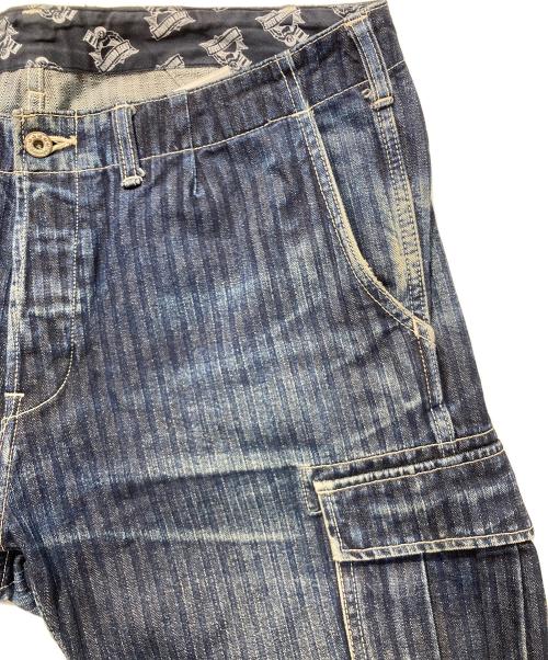 MOMOTARO JEANS（桃太郎ジーンズ）MOMOTARO JEANS (桃太郎ジーンズ) GTBヘリンボーンデニムカーゴパンツ インディゴ サイズ:W38の古着・服飾アイテム