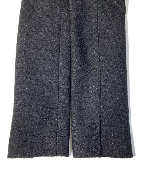 darich（ダーリッチ）darich (ダーリッチ) ボックスプリーツツイードミニワンピース ブラック サイズ:FREEの古着・服飾アイテム