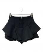 Snidelスナイデル）の古着「レイヤードフリルミニスカショーパン」｜ブラック