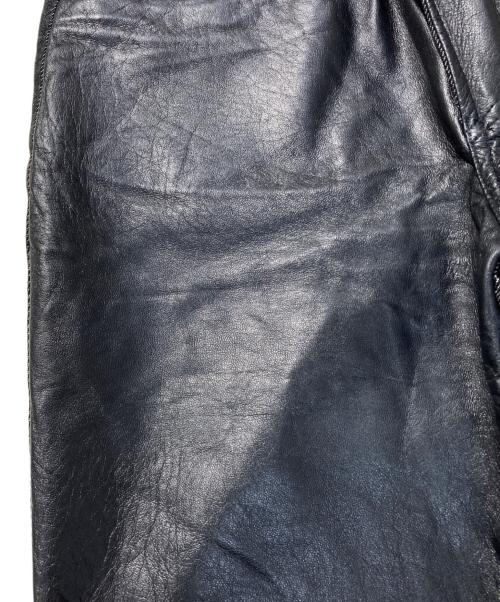 VERSACE JEANS COUTURE（ヴェルサーチ ジーンズクチュール）VERSACE JEANS COUTURE (ヴェルサーチ ジーンズクチュール) レザー切替デニムパンツ ブラック サイズ:FREEの古着・服飾アイテム