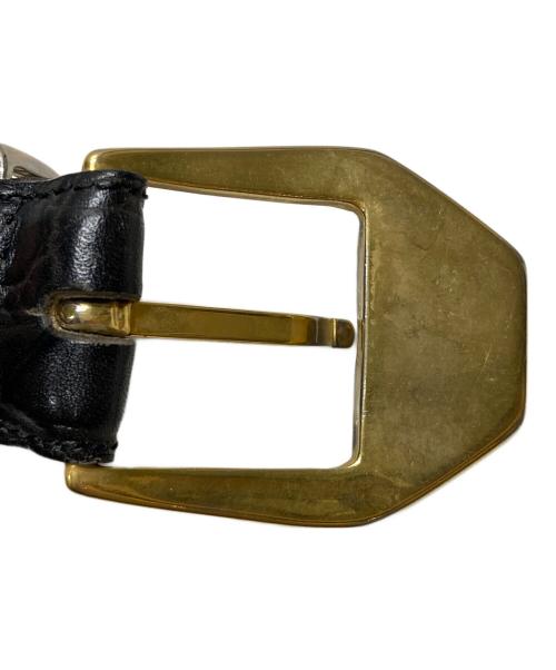 GIANNI VERSACE（ジャンニ・ヴェルサーチ）GIANNI VERSACE (ジャンニ・ヴェルサーチ) クロコベルト ブラック サイズ:85/34の古着・服飾アイテム