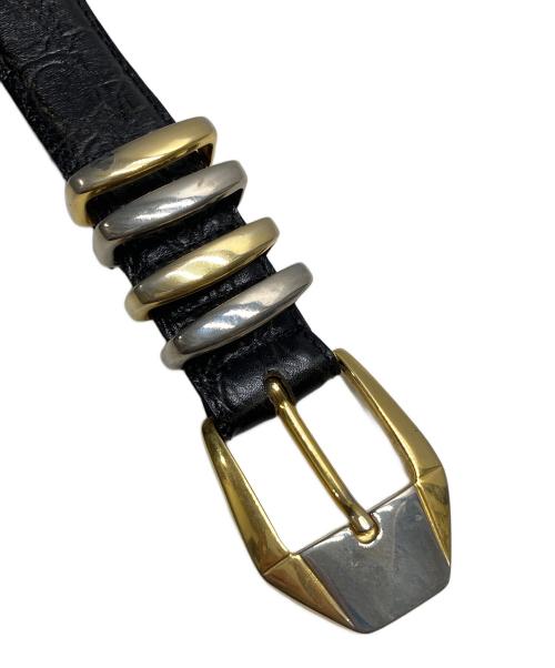 GIANNI VERSACE（ジャンニ・ヴェルサーチ）GIANNI VERSACE (ジャンニ・ヴェルサーチ) クロコベルト ブラック サイズ:85/34の古着・服飾アイテム