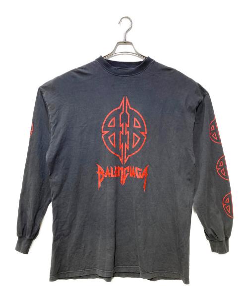 BALENCIAGA（バレンシアガ）BALENCIAGA (バレンシアガ) Long Sleeve Metal T-Shirt グレー サイズ:Ⅼの古着・服飾アイテム