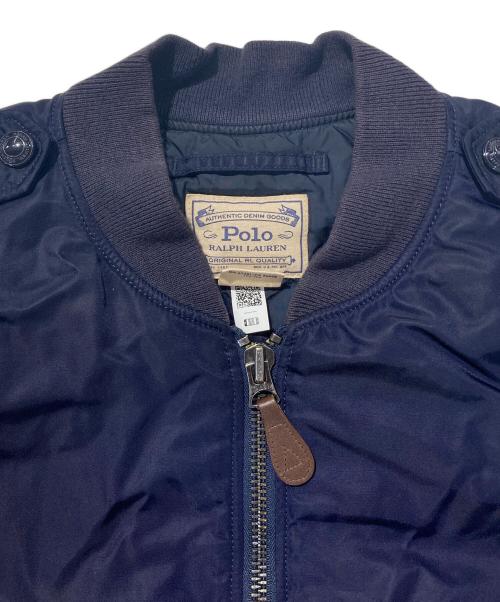 POLO RALPH LAUREN（ポロ・ラルフローレン）POLO RALPH LAUREN (ポロ・ラルフローレン) ツイルダウンボンバージャケット ネイビー サイズ:Mの古着・服飾アイテム