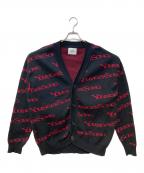 YOUNGER SONGヤンガーソング）の古着「ロゴプリントカーディガン」｜ブラック