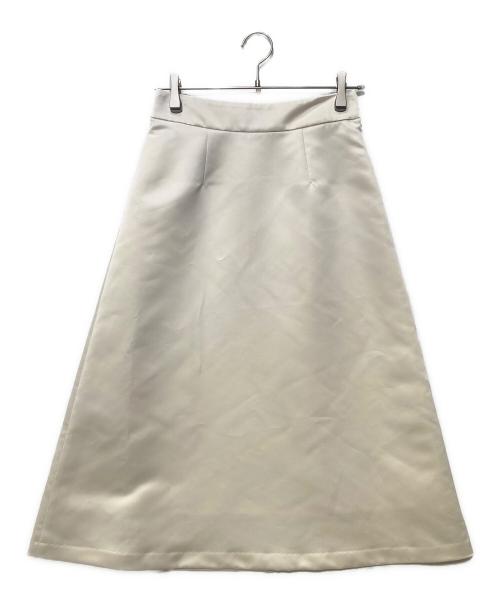 NOLLEY'S（ノーリーズ）NOLLEY'S (ノーリーズ) Aラインサテンスカート アイボリー サイズ:38 未使用品の古着・服飾アイテム