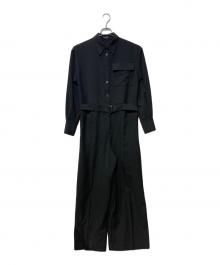 UNTITLED（アンタイトル）の古着「Oggi シャツカラーオールインワン」｜ブラック