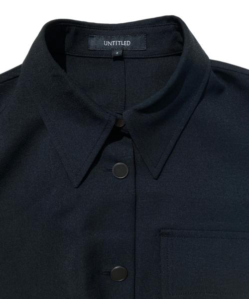 UNTITLED（アンタイトル）UNTITLED (アンタイトル) Oggi シャツカラーオールインワン ブラック サイズ:2の古着・服飾アイテム