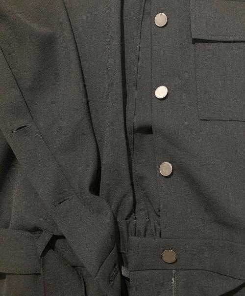 UNTITLED（アンタイトル）UNTITLED (アンタイトル) Oggi シャツカラーオールインワン ブラック サイズ:2の古着・服飾アイテム