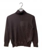 DRAWERドゥロワー）の古着「18Gタートルネックニット」｜ブラウン