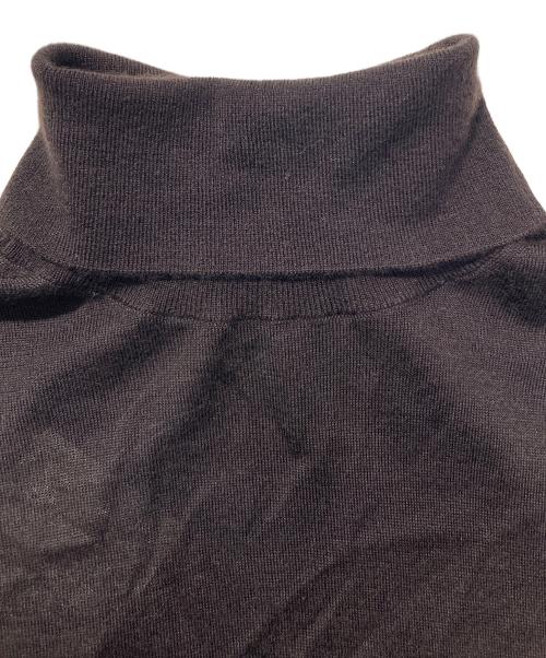 DRAWER（ドゥロワー）DRAWER (ドゥロワー) 18Gタートルネックニット ブラウン サイズ:SIZE１の古着・服飾アイテム