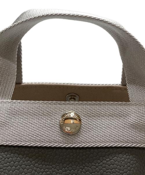 Herve Chapelier（エルベシャプリエ）Herve Chapelier (エルベシャプリエ) 701GP リュクス舟型トートS グラニ×シルバーの古着・服飾アイテム