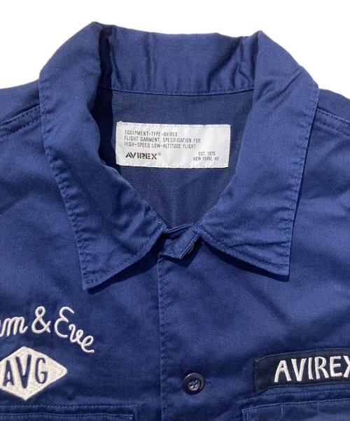AVIREX（アヴィレックス）AVIREX (アヴィレックス) ”FLYING TIGERS” ミリタリーシャツ ネイビー サイズ:Ⅿの古着・服飾アイテム