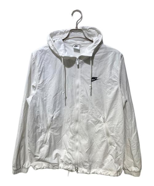 NIKE（ナイキ）NIKE (ナイキ) フルジップ ウーブン ジャケット ホワイト サイズ:Ⅼの古着・服飾アイテム