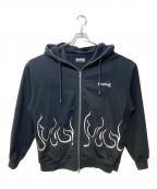 SUPPLIERサプライヤー）の古着「フレイムパーカー」｜ブラック