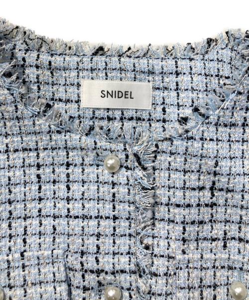 Snidel（スナイデル）Snidel (スナイデル) サマーツイードベスト ブルー サイズ:FREEの古着・服飾アイテム