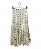 Snidelスナイデル）の古着「マーメイドサテンスカート」｜ホワイト