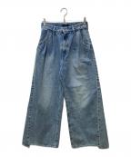 JOURNAL STANDARDジャーナルスタンダード）の古着「2タックワイドデニムパンツ」｜インディゴ