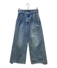 JOURNAL STANDARD（ジャーナルスタンダード）の古着「2タックワイドデニムパンツ」｜インディゴ