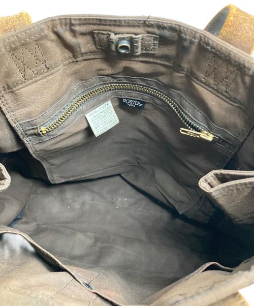 PORTER（ポーター）PORTER (ポーター) ワックスコットンハンドバッグ ブラウンの古着・服飾アイテム