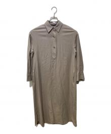 theory luxe×PRECIOUS（セオリーリュクス×プレシャス）の古着「LT Flannel Carolieシャツワンピース」｜ベージュ