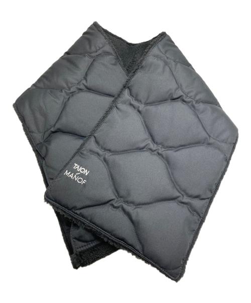 TAION（タイオン）TAION (タイオン) MANOF (マノフ) リバーシブルダウンマフラー ブラックの古着・服飾アイテム