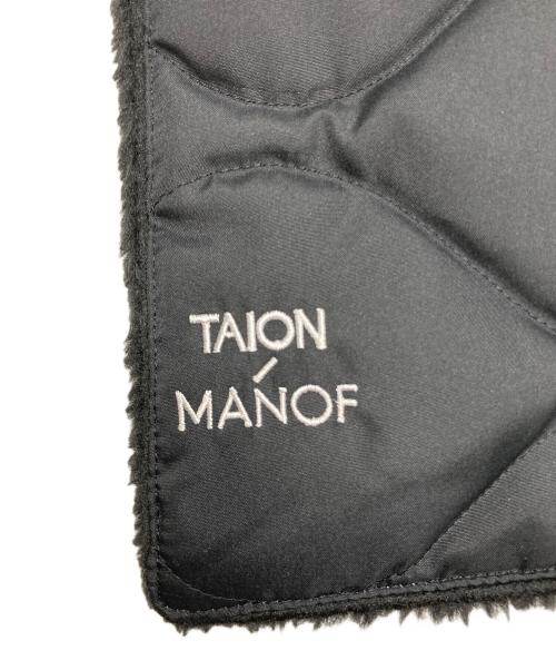 TAION（タイオン）TAION (タイオン) MANOF (マノフ) リバーシブルダウンマフラー ブラックの古着・服飾アイテム