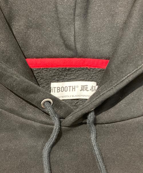 BlackEyePatch（ブラックアイパッチ）BlackEyePatch (ブラックアイパッチ) TIGHTBOOTH PRODUCTION (タイトブースプロダクション) プルオーバーパーカー ブラック サイズ:Ⅿの古着・服飾アイテム