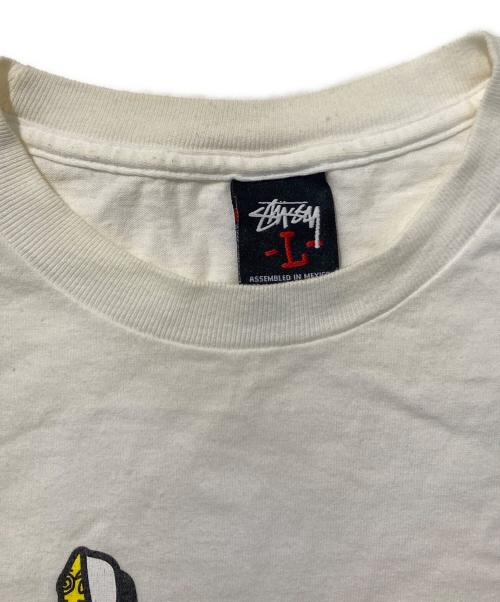 stussy（ステューシー）stussy (ステューシー) ポップバブルロゴTシャツ ホワイト サイズ:Lの古着・服飾アイテム
