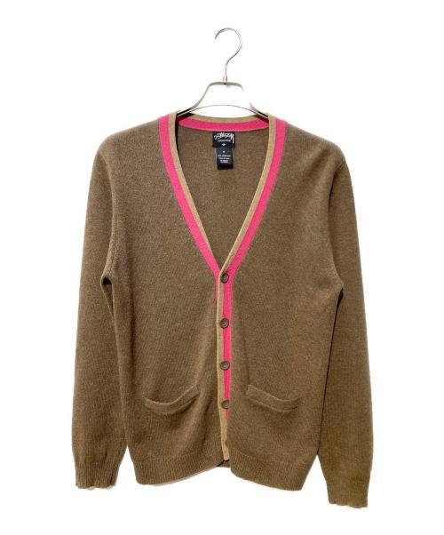 stussy（ステューシー）stussy (ステューシー) ラムウールカーディガン ブラウン サイズ:Ⅿの古着・服飾アイテム